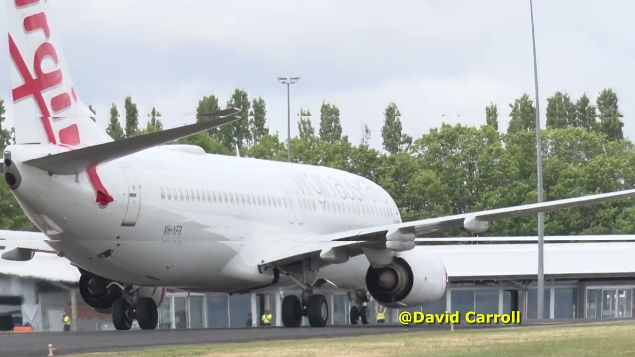 Virgin Airlines 737 arrives at Orange Airport - 12 December 2025