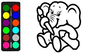 - How to Draw a Cute Elephant Coloring Pages for Kids