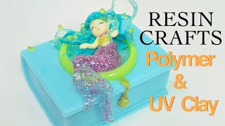 Making a resin book box- Combining Polymer clay and UV Clay- Tutorial