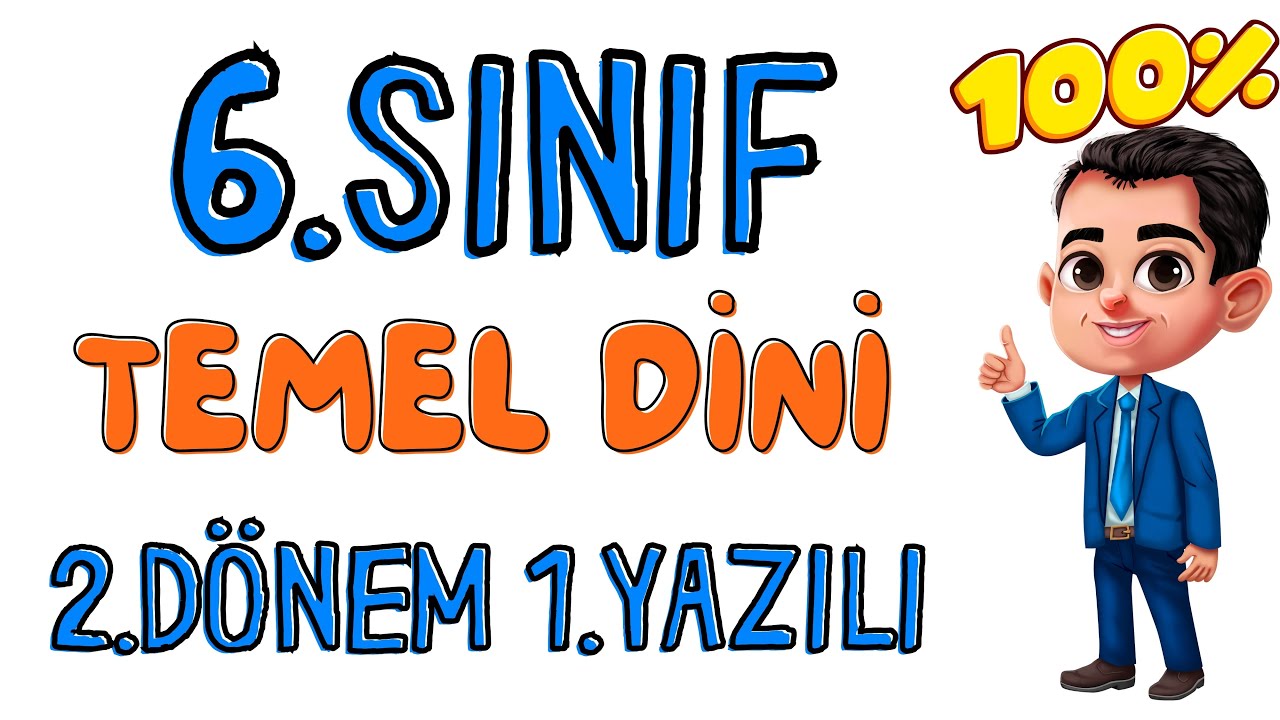 6. Sınıf Temel Dini Bilgiler 2. Dönem 1. Yazılı Yeni  ❗%99 Çıkabilir 😊 #2024