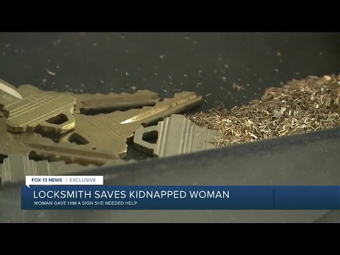 Locksmith helps woman who wrote '911' on hand escape kidnapping