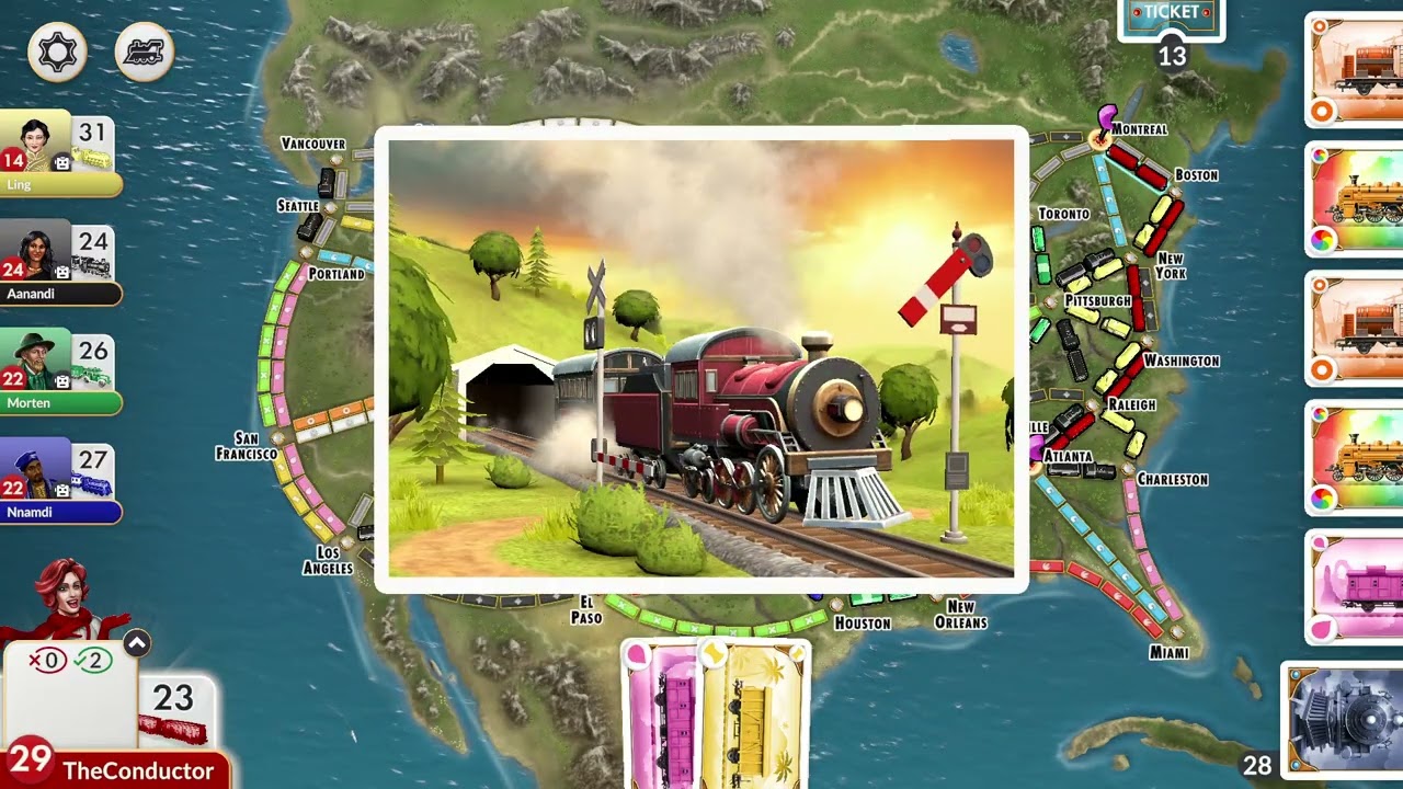 Delayed Start, Then a Longest Train Blowout | Ep 17 | Ticket to Ride (Steam) | USA Map | 5 Players