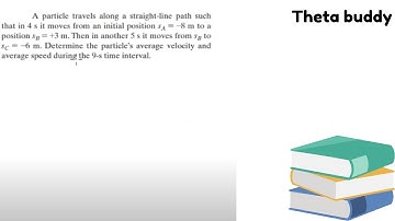 A particle travels along a straight-line path suchthat in 4 s it moves from an initial position