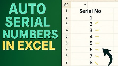 Excel Hack  Generate Serial Numbers Automatically with Formula and Trick