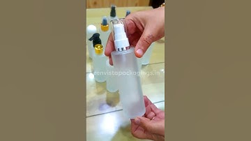 ZENVISTA PACKAGING🌻 BEAUTIFUL  FROSTED GLASS BOTTLES✨  WITH ALL TYPE OF CAP OPTION🤍 50ML  ✨