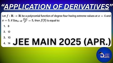 Let f : R → R be a polynomial function of degree four having extreme values at x =...| Doubtify JEE
