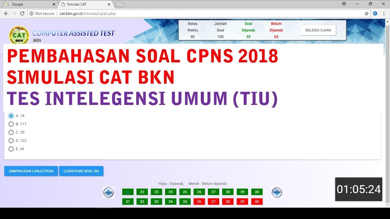 Pembahasan Soal CPNS Simulasi  CAT  BKN 2021 Tes 