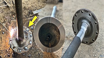 Amazing Rebuilding Of Truck Rear Axle || How To Repair Axle Bolt Size Welding ||Amazing Mechanics