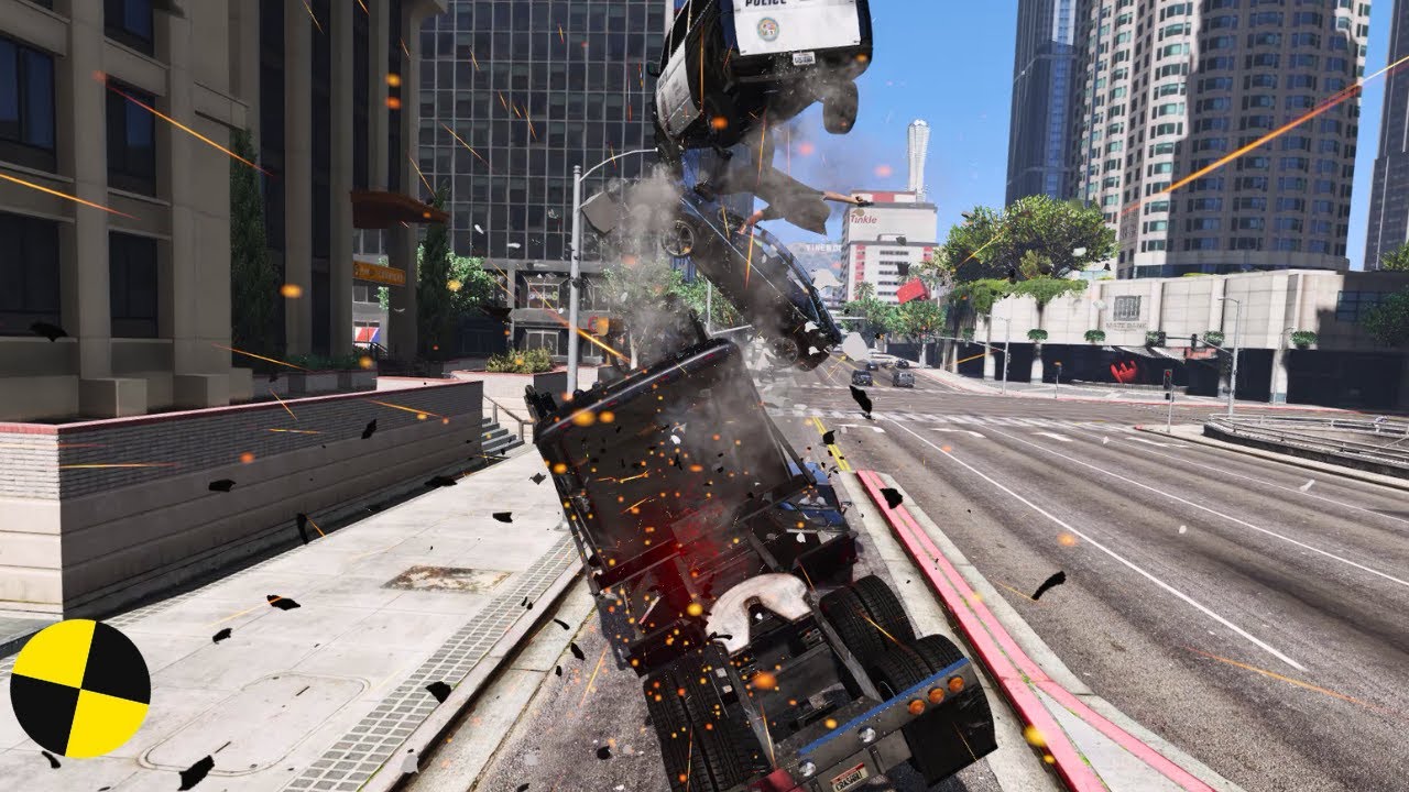GTA V CRAZY WEDGE TRUCK CRASHES COMPILATION DESTRUCTION GTA 5 CAR ...