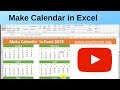 Make Calendar in Excel 2019