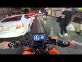 Street night operation  ktm duke 390 in turkey