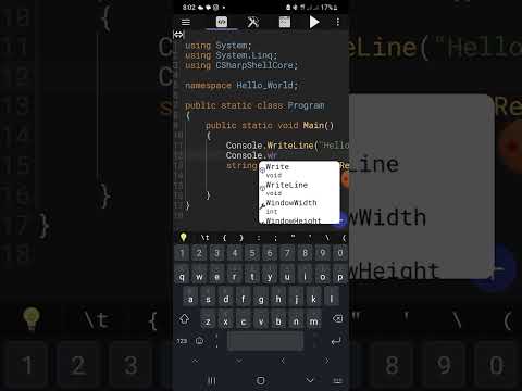 How to Code on Android phone using c# shell.net