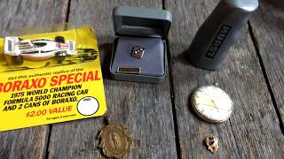 Estate $6 Estate Finds Civil War Era Metal Gold Pins Pocket Watch Diecast