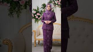 KEBAYA UNGU 💜Elegan tapi tetap simple, pas banget buat datang ke hajatan tanpa berlebihan  #shorts