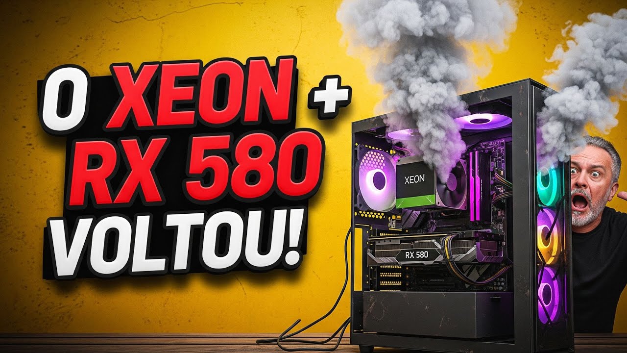 PC Gamer com RX 580 e Xeon voltou com defeito! Teste completo AO VIVO
