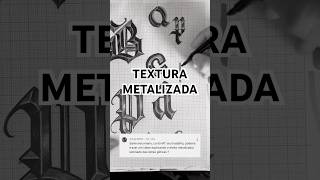Letras metalizada textura Beveled gothic lettering. #caligrafia #customlettering