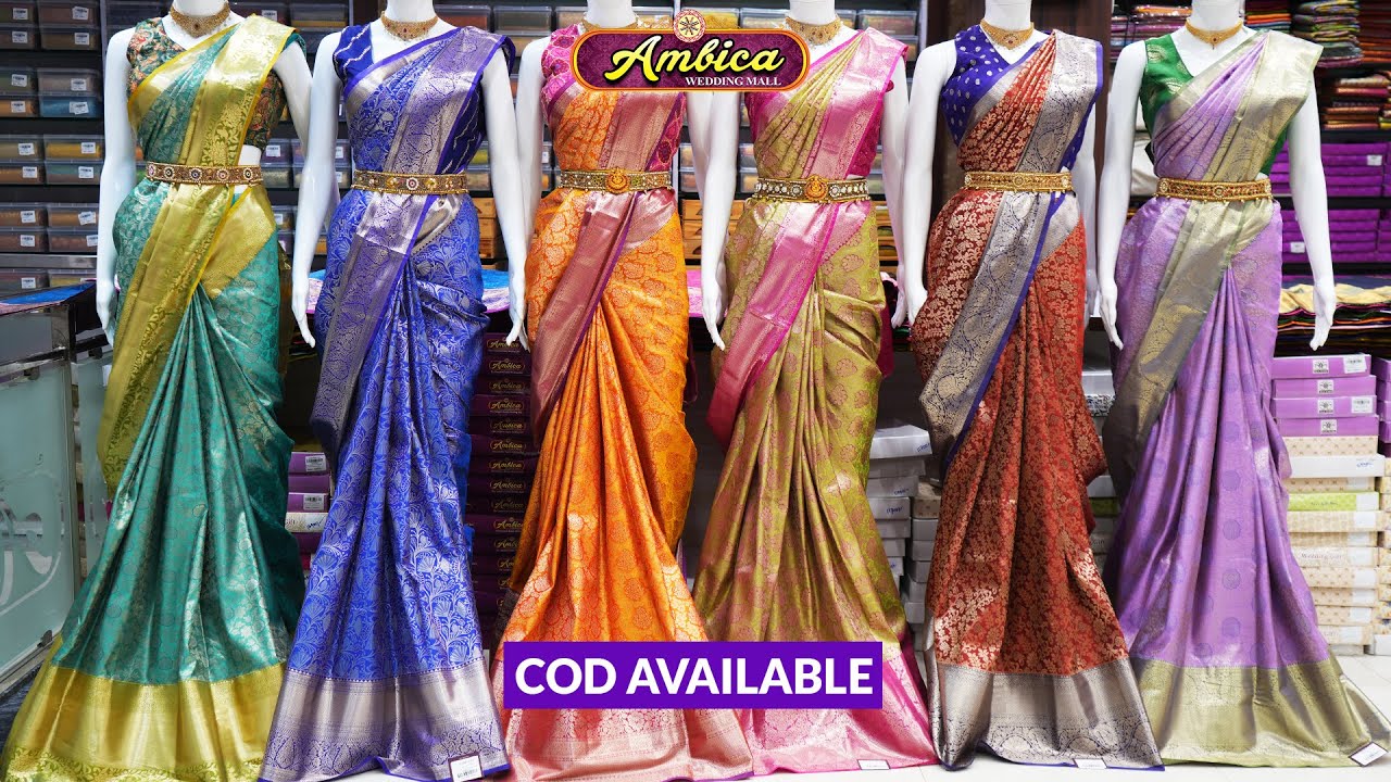 New Arrival Resham Kanchi Pattu Sarees | COD + Free Shipping | Ambica Wedding Mall