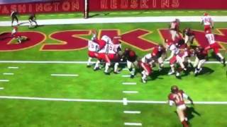Brady Quinn gets pushed into the air by his teammate