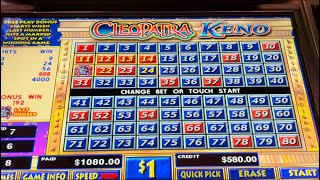 Slow Start…Big Hits $1 Cleopatra Keno $4 & $8 Max Bets Bonus Bug Cash Out Voucher #kenonation screenshot 5
