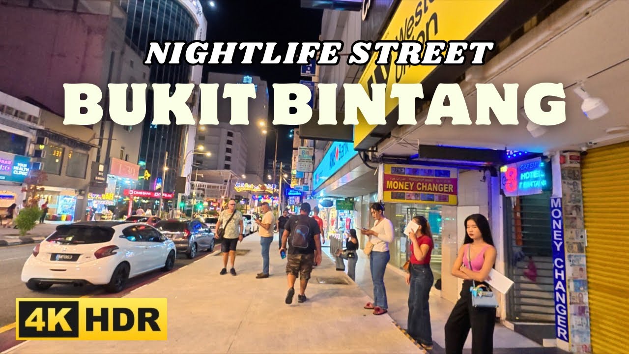 [4K HDR] Bukit Bintang Nightlife Street KL | Jalan Alor Street Food | Kuala Lumpur Night Walk (2025)