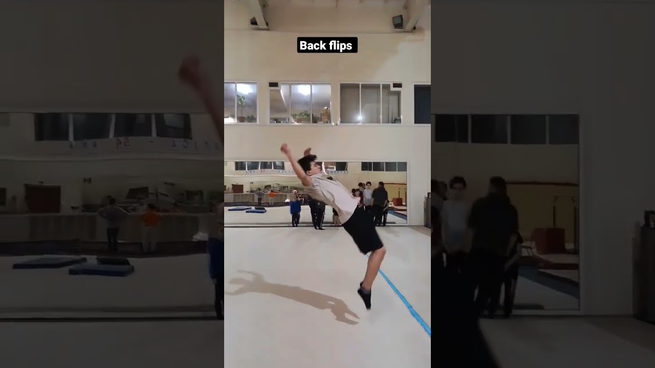 Back flips in slow motion video 