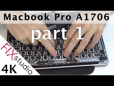 Macbook Pro A1706  - keyboard replacement part 1 [4K]