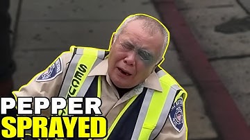 Security Guard Gets PEPPER SPRAYED After Attacking First Amendment Auditor | First Amendment Audit 