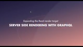 Server Side Rendering with GraphQL - James Baxley @ ReactNYC