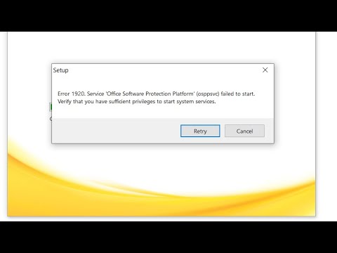 Error 1920 service