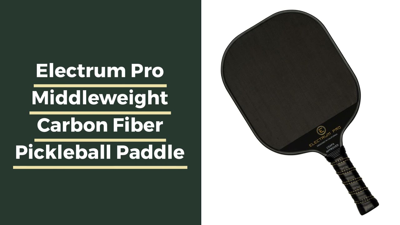 Electrum Pro Middleweight Carbon Fiber Pickleball Paddle JustPaddles