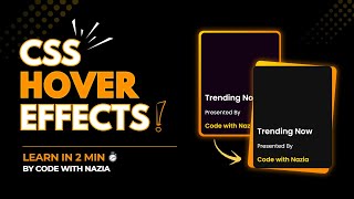 CSS Glow Card Hover Effect | Modern Glassmorphism UI Design Tutorial
