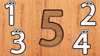 Wrong Wooden Slots with Crying Numbers 1 to 10 - Coloring for Kids & Toddlers