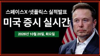 (실시간) 국장 하락, 엘리스 IPO 영향 | 실적발표: 스페이스X, 넷플릭스, ISRG | 엔트로픽, 450억 달러 규모 클라우드 컴퓨팅 계약 협상 | 미국 증시 실시간