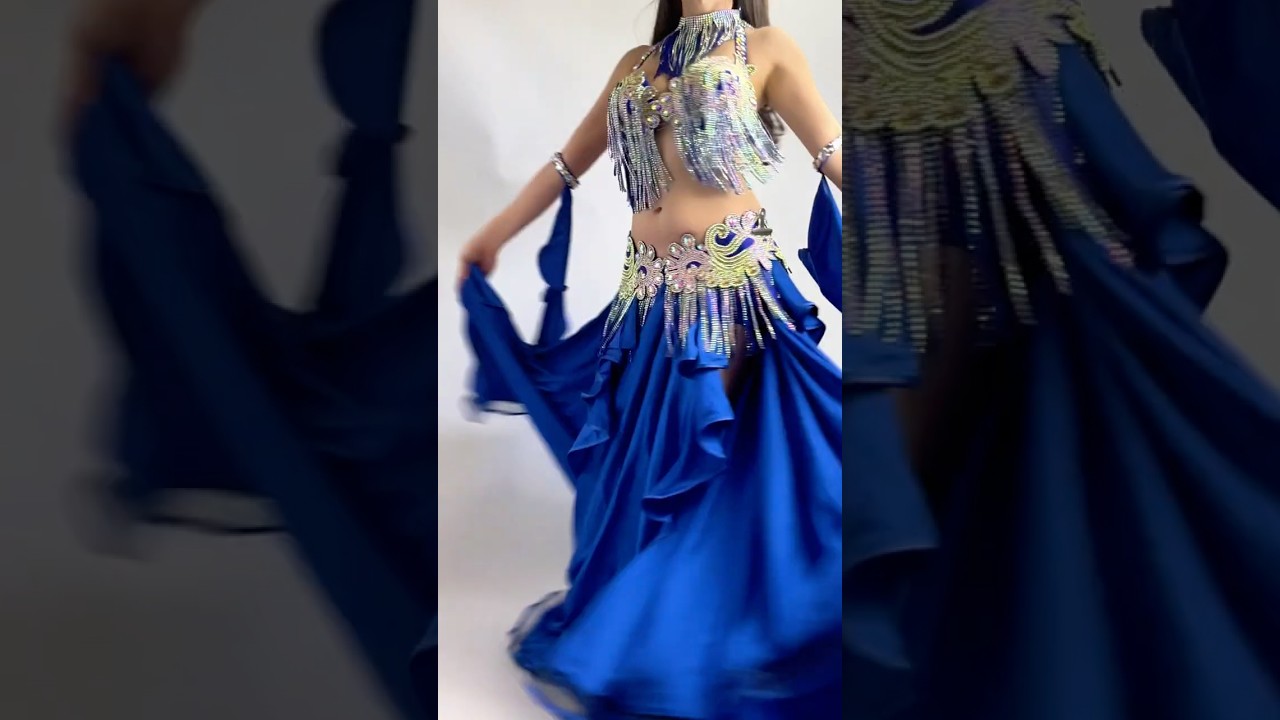 ベリーダンスの衣装 YasserBebo ロイヤルブルー CT4007 (L-XL