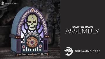 SVG File - Haunted Radio - Assembly Tutorial (For Cricut, Silhouette, and ScanNCut)