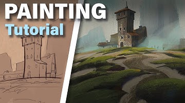 How to Paint a Landscape Environment ( Concept Art Tutorial )
