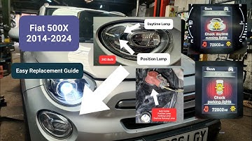 how to change daytime running lamp | position lamp on Fiat 500X #drl #headlight #sidelight