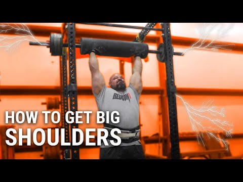 HOW TO GET BIG SHOULDERS | STRICT PRESSING A 310LB LOG FOR REPS | PRESS TRAINING