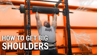 HOW TO GET BIG SHOULDERS | STRICT PRESSING A 310LB LOG FOR REPS | PRESS TRAINING