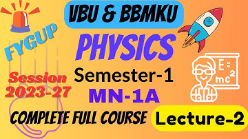 MN-1A VBU & BBMKU Sem-1(2023-27) Lecture-2, Physics Minor Paper | Vector Product or Cross Product