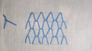 Wave fly stitch #basicembroidery #embroiderystitches #flystitch