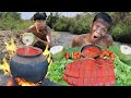 Primitive Technology - Cooking &amp; Braised Pork For Food Eating Delicious