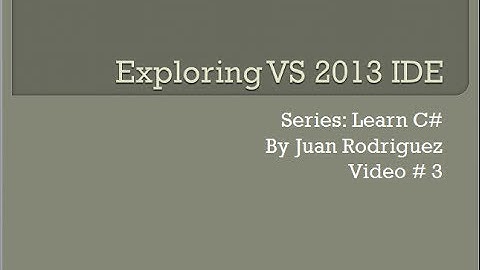 Exploring Visual Studio 2013 #3