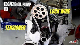 BMW M52 M54 Oil Pump Lock Nut Fix with Chain Tensioner