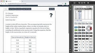 Core 1 - DL #2 Quadratic Regression Example Video