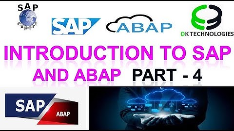 Introduction to SAP ABAP VIDEO -4 | Advance Business Application Products| SAP ABAP |DK TECHNOLOGIES