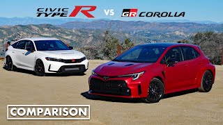 Honda Civic Type R vs Toyota GR Corolla comparison test
