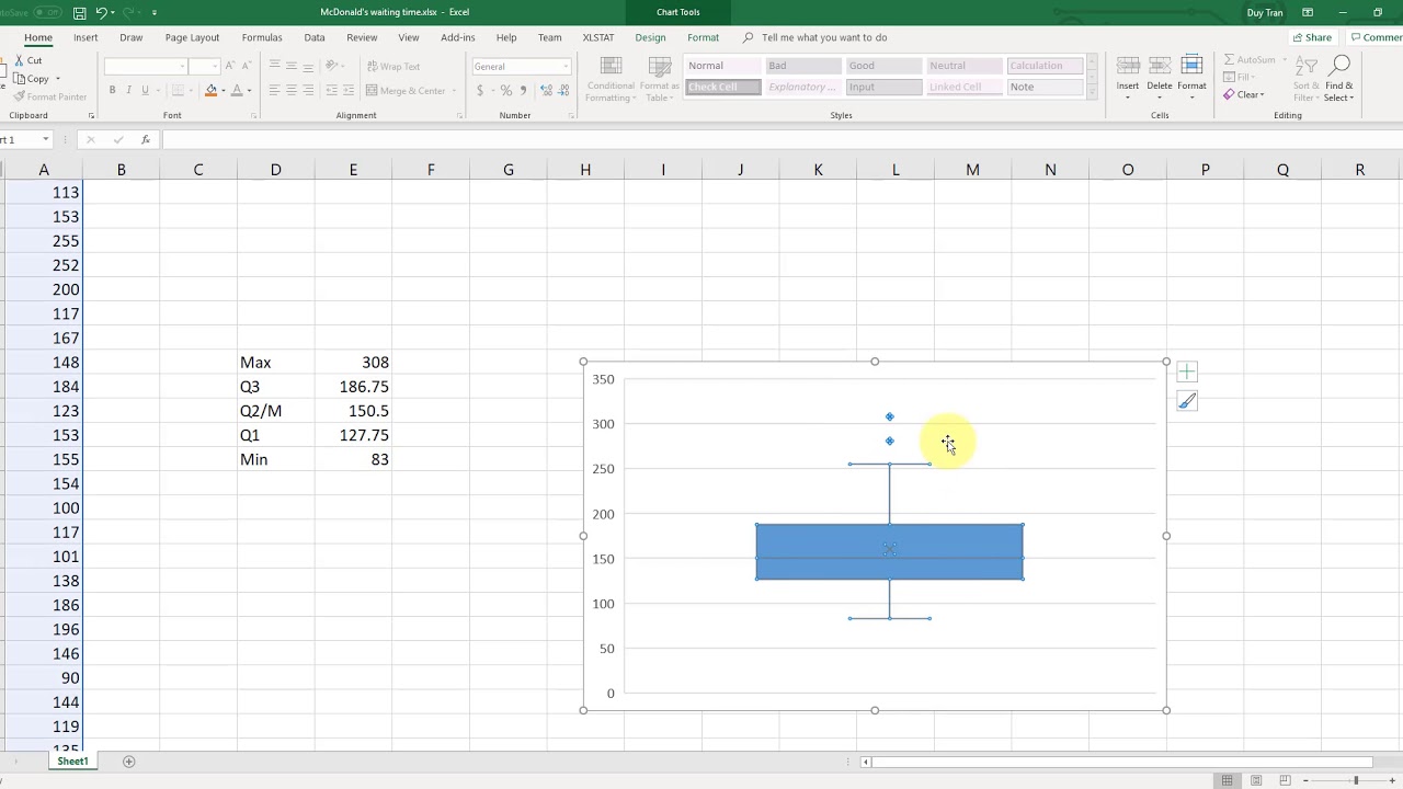 creating a boxplot in excel 2016