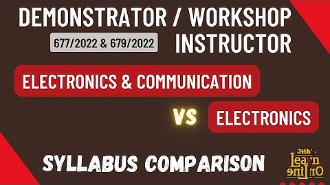 Syllabus | Demonstrator | WI | ECE | Electronics & Communication Engineering | 679/2022