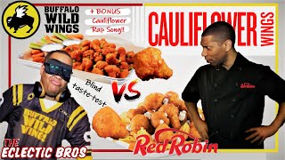 RED ROBIN vs BUFFALO WILD WINGS CAULIFLOWER WINGS! VEGAN??  Tested. Reviewed. Compared.